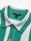 billiga fritidsskjortor för män-vardagsskjorta för män randig avslappnad bekväm mode fritidssport &amp; utomhus gata causal sommar turndown kortärmad skjorta i grönt viskostyg