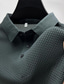 billiga klassisk polo-Herr POLO Shirt Golftröja Ledigt Helgdag Klassisk Kortärmad Mode Grundläggande Slät Knapp Sommar Normal Marin Svart Vit Gul Ljusgrå Grön POLO Shirt