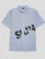cheap Men&#039;s Linen Shirts-Men&#039;s Cotton Linen Shirt Gray Short Sleeve Word / Phrase Turndown Summer Causal Casual Clothing Apparel Button