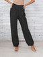 levne kalhoty s rovnými nohavicemi-Dámské Kalhoty Běžné Denní Dlouhé Bez vzoru Boční kapsy Prodyšnost Pohodlné Neelastické Víkend Černá Bílá Khaki Šedá Jaro léto Běžný