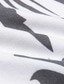 olcso alkalmi nadrág-Férfi Vászon nadrág Zsinór 3D nyomtatás Falevél Könnyű Mekano Teljes hossz Szabadtéri Hétköznapi Napi Szabadság Alkalmi Laza öltözet Fehér Magas derék Mikroelasztikus