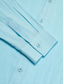 billige herre linned skjorter-Herre Skjorte linned skjorte Button Up skjorte Strandtrøje Blå Langærmet Vanlig Knaphul Forår &amp; Vinter Afslappet Daglig Tøj