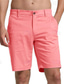abordables Bermudas de hombre-Hombre Shorts rosas Pantalón corto Pantalones cortos de verano pantalones cortos de trabajo Botón Bolsillo Plano Listo para vestir Corto Exterior Diario Moda Clásico Negro Blanco