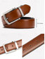 cheap Accessories Fo Men-Men&#039;s Premium Leather Belt with Sleek Stainless Steel Buckle - Perfect for Business and Casual Wear