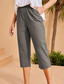 abordables Pantalon droit-Femmes Shorts Capri Pantalon capri Décontracté Quotidien Longueur mollet Uni Poches Latérales Respirabilité Confortable Non Elastique Week-end Noir bleu marine Kaki Gris Été Coupe régulière