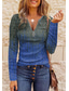 cheap Boho tee-Women&#039;s T Shirt Going Out Tops Graphic Daily Basic Long Sleeve V Neck Half Zip Regular Tops Daily Weekend Print Quarter Zip Red Blue Purple Orange Green Fall &amp; Winter