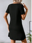 billige Boho-kjole-Kvinne Mini Kjole Petite Kjole T skjorte Kjole Tee Kjole A Linje Kjole Sommer Kjole Stilfull Casual Ferie Daglig Holiday Løs Passform Grafikk Kort Erme Crew Neck Oransje Sommer