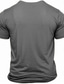 cheap Men&#039;s Graphic T Shirt-Men&#039;s Beer Letter Print T Shirt Tee Top Cotton Short Sleeve Graphic Shirt Army Green Dark Gray Comfortable Tee Street Sports Outdoor Fashion Designer Clothing