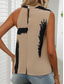 cheap Tank Tops &amp; Camis-Women&#039;s Camisole Tank Top Casual Print Sleeveless Regular Tops High Neck Vacation Daily Khaki Summer