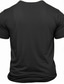 cheap Men&#039;s Graphic T Shirt-Men&#039;s Funny Letter Print T Shirt Tee Top 100% Cotton Short Sleeve Graphic Shirt Black Army Green Comfortable Tee Street Sports Outdoor Fashion Designer Clothing