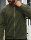 cheap Faux Suede Jackets-Men's Lightweight Jacket Bomber Jacket Faux Suede Jacket Bomber Leather Jacket Daily Vacation Pocket Fall &amp; Winter Plain Fashion Classic Stand Collar Regular Black Navy Blue Royal Blue Khaki Army
