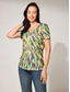 cheap Art&amp;Design tee-Women&#039;s T Shirt Graphic Basic Short Sleeve V Neck Regular Tops Daily Weekend Print Red Blue Green