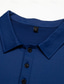 cheap Classic Polo-Men&#039;s Polo Shirt Button Up Polos Casual Sports Lapel Short Sleeve Fashion Basic Plain Pocket Summer Regular Fit Black Army Green Blue Orange Gray Polo Shirt