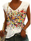 voordelige Grafische winkel Tanktops &amp; Camis-Dames Camisole Tanktop Stijlvol Casual Ombre Print Mouwloos Regelmatige Tops V-hals Dagelijks Off-white Zomer