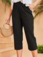 abordables Pantalon droit-Femmes Shorts Capri Pantalon capri Décontracté Quotidien Longueur mollet Uni Poches Latérales Respirabilité Confortable Non Elastique Week-end Noir bleu marine Kaki Gris Été Coupe régulière