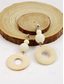 cheap Women&#039;s Earring-Women&#039;s Bohemian Wooden Hoop Earrings – Handmade Natural Dangle Earrings for Casual and Beach Outfits