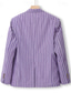 abordables Blazers Clásicos para Hombres-Hombre chaqueta Negocio Fiesta de Cóctel Fiesta de Boda Moda Casual Primavera Otoño Mezcla de Algodón Rayas Bolsillo Botones Cómodo Botonadura Simple Chaqueta de sport Rosa Morado Naranja Azul Claro