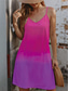 cheap Tie Dye&amp;Gradient Dress-Women&#039;s Mini Dress Petite Dress Sundress Summer Dress Slip Dress Tropical Hawaiian Sexy Vacation Beach Swimming Regular Fit Ombre Color Gradient Sleeveless V Neck Spaghetti Strap Blue