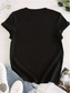 cheap Animals tee-Women&#039;s T shirt Tee 100% Cotton Owl Daily Casual Short Sleeve Black Summer