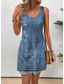 billige Boho-kjoler-Dame Mini Kjole Petite Kjole Sommerkjole Tank Kjole Sommerkjole Stilig Uformell Ferie Daglig Helligdag Løs Fit Blomstret Uten Ermer Crew Neck Blå Lilla Grønn Sommer