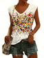 voordelige Grafische winkel Tanktops &amp; Camis-Dames Camisole Tanktop Stijlvol Casual Ombre Print Mouwloos Regelmatige Tops V-hals Dagelijks Off-white Zomer