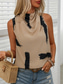cheap Tank Tops &amp; Camis-Women&#039;s Camisole Tank Top Casual Print Sleeveless Regular Tops High Neck Vacation Daily Khaki Summer