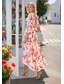 cheap Floor Length-TS Beach Wedding A-Line Mother of the Bride Dress Elegant V Neck Asymmetrical Chiffon 3/4 Length Sleeve with Draping 2025 free custom size