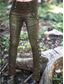 cheap Women&#039;s Skinny Pants-Women&#039;s Normal Tights Leggings Fashion Ankle-Length Mid Waist Plain Side Pockets Comfort Micro-elastic Halloween Casual Weekend Black Blue Khaki Gray Slim