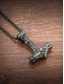 preiswerte Herrenschmuck-Wikinger-Halskette mit Thorshammer-Anhänger für Herren – Schmuck aus der nordischen Mythologie, Mjölnir aus Edelstahl für Freizeit und Cosplay