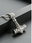 preiswerte Herrenschmuck-Wikinger-Halskette mit Thorshammer-Anhänger für Herren – Schmuck aus der nordischen Mythologie, Mjölnir aus Edelstahl für Freizeit und Cosplay