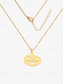 cheap Halloween Accessories-Halloween-Themed Stainless Steel Pendant Necklaces for Women, Featuring Pumpkin and Ghost Charms, Perfect for Costume Parties and Festive Occasions