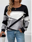 cheap Women&#039;s Hoodies &amp; Sweatshirts-Women&#039;s Sweatshirt Geometric Street Dailywear Print Casual Crew Neck Long Sleeve Micro-elastic Fall Winter Comfrt Breathable Soft Fabric