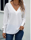 cheap Women&#039;s T-shirts-Women&#039;s Shirt Daily Elegant Fashion Casual Long Sleeve White Spring Fall