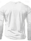 billiga Mäns grafiska t -shirt-Herr Ord / fras T-shirt Långärmad tröja 100 % bomull Långärmad Grafisk Skjorta Vit Orange Bekväm t-shirt Semester Gata Modedesignerkläder
