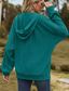 cheap Textured Hoodies &amp; Sweatshirts-Women&#039;s Zip Up Hoodie Sweatshirt Modern Plain Dailywear Sports Hooded Zipper Pocket Loose Fit Long Sleeve White Red Blue Green Fall Winter