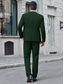 cheap Suits-Dark Green Men&#039;s Wedding Suits Solid Colored 3 Piece Tailored Fit Single Breasted One-button 2024