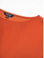 abordables camisas, tops y blusas-Blusa de satén marrón con cuello redondo y mangas abullonadas