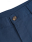 cheap Holiday-Men&#039;s Dress Pants Linen Pants Trousers Summer Pants Beach Pants Front Pocket Straight Leg Plain Comfort Breathable Full Length Formal Business Holiday Fashion Basic Black White Inelastic