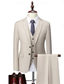 cheap Suits-Khaki Men&#039;s Wedding Suits Solid Colored 3 Piece Daily Business Plus Size Single Breasted Two-buttons 2024