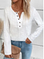 cheap Women&#039;s Blouses &amp; Shirts-Women&#039;s Tunic Elegant Casual Lace Long Sleeve Regular Tops Daily Black White Beige Spring Fall