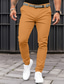 cheap Chinos-Men&#039;s Trousers Chinos Summer Pants Casual Pants Front Pocket Plain Comfort Breathable Casual Daily Holiday Fashion Basic Pumpkin Black