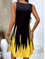 cheap Floral Dress-Women's Mini Dress Petite Dress Sundress A Line Dress Tank Dress Casual Vacation Daily Holiday Loose Fit Ombre Floral Sleeveless Crew Neck Yellow Pink Summer