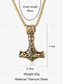 preiswerte Herrenschmuck-Wikinger-Halskette mit Thorshammer-Anhänger für Herren – Schmuck aus der nordischen Mythologie, Mjölnir aus Edelstahl für Freizeit und Cosplay