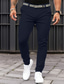 economico Chino-Per uomo Pantaloni Chino Pantaloni estivi Pantaloni casual Tasca frontale Liscio Comfort Traspirante Informale Giornaliero Per eventi Di tendenza Essenziale Zucca Nero