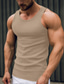 cheap Tank Tops-Men&#039;s Tank Top Vest Top Undershirt Sleeveless Shirt Ribbed Knit tee Plain Crew Neck Outdoor Going out Sleeveless Clothing Apparel Fashion Designer Muscle