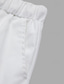 cheap Linen Pants-Men&#039;s Linen Pants Summer Pants Cropped Pants Beach Pants Drawstring Elastic Waist Plain Comfort Breathable Calf-Length Casual Daily Holiday Fashion Classic Style Black White