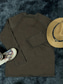 cheap Boho tee-Women&#039;s T Shirt Vintage Ethnic Print Long Sleeve Regular Tops V Neck Vacation Army Green Spring Fall