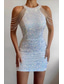 economico Abiti per le feste a casa-Abiti da Cocktail in Sheath con Paillettes Vestito da Festa Vestito di Ritorno a Casa Festivo Corto  Mini Senza Maniche Scollo Gioiello vestito da impressionare