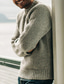 billige genser for menn-Herre Pullover genser Strikket genser Riflet Heklet Strikke Normal Strikket عادي Crew-hals Mote Grunnleggende Dagligdagstøy Stevnemøte Klær Høst vinter Svart Hvit S M L