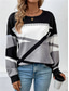 cheap Women&#039;s Hoodies &amp; Sweatshirts-Women&#039;s Sweatshirt Geometric Street Dailywear Print Casual Crew Neck Long Sleeve Micro-elastic Fall Winter Comfrt Breathable Soft Fabric